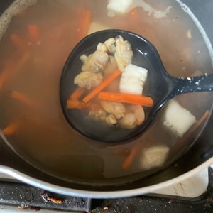 冷凍シーフードミックスde簡単ブイヤベース風スープ